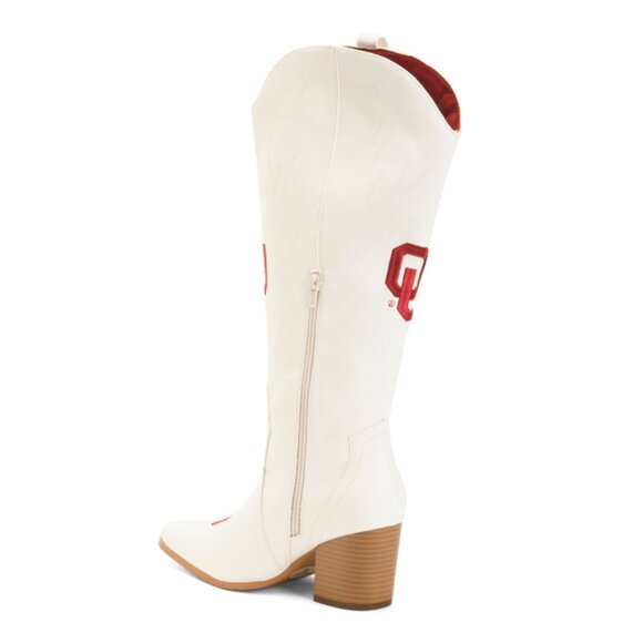 VACCARI BOOTS White Oklahoma Blair Tall Heeled Western Boots - Picture 2 of 2